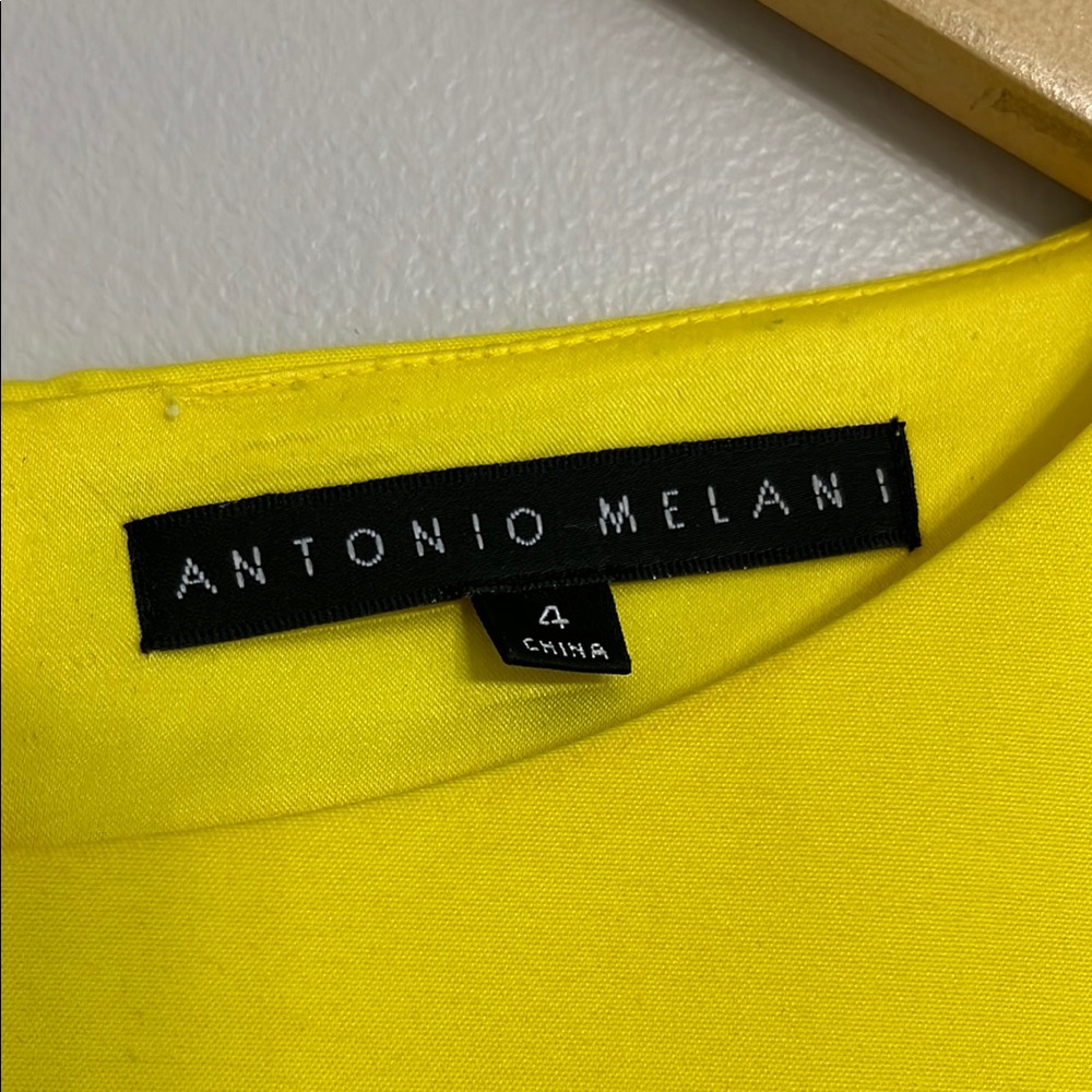 ANTONIO MELANI Yellow Sheath Mini Dress - Picture 3 of 6